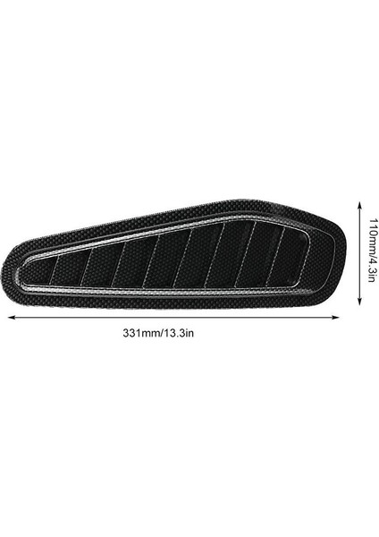 Araç Hava Akışı Alım Kapağı, Araba Hava Akışı Girişi Dekoratif Kepçe Kapak Havalandırma Kaputu Kapak Evrensel Karbon Fiber Tarzı Otomatik Araba Dekoratif Kaput 2pcs (Yurt Dışından) fiyatları