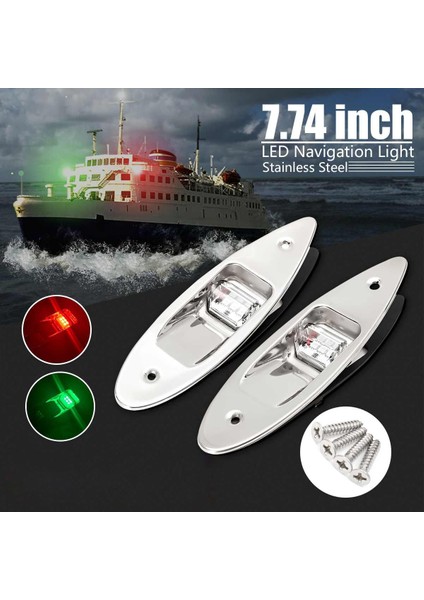2pcs Tekne Işığı LED 12V Navigasyon Işık Su Geçirmez Kırmızı Yeşil Deniz Işık Yat Yelken Sinyal Lambası (Yurt Dışından) fiyatları