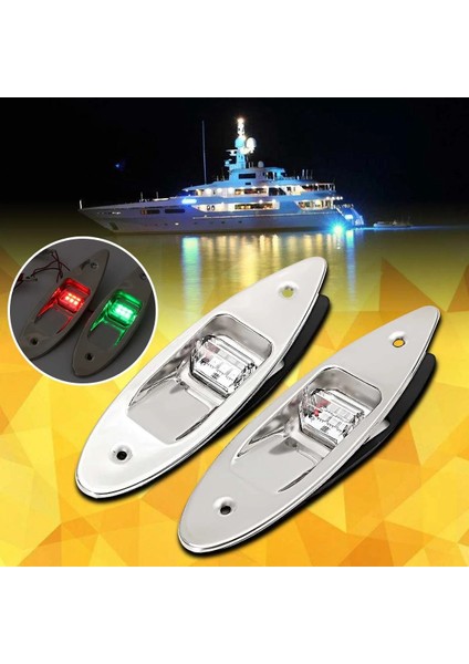 2pcs Tekne Işığı LED 12V Navigasyon Işık Su Geçirmez Kırmızı Yeşil Deniz Işık Yat Yelken Sinyal Lambası (Yurt Dışından) modelleri