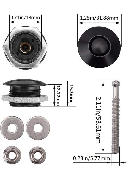 6set 1.25 Inç Alüminyum Araç Kaput Pimleri Pins-Quick Salıver (Yurt Dışından) indirimleri