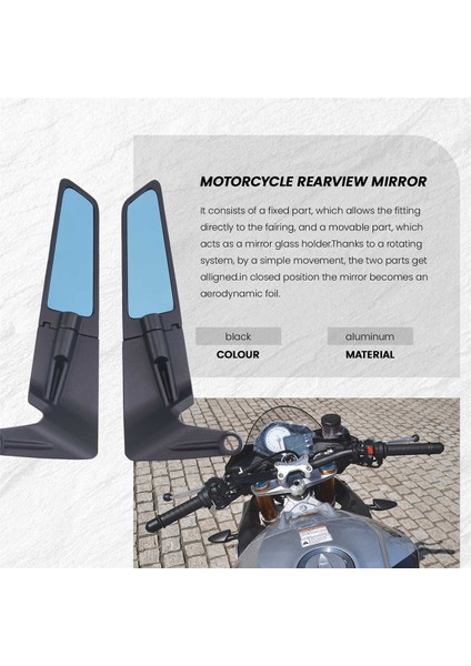 Motosiklet Rüzgar Kanadı Ayarlanabilir Dönen Dönme Dönüş Aynası Aprila Tuono 1100 V4 2021 2022 2023 Fabrika 2019-2023 (Yurt Dışından) fiyatları