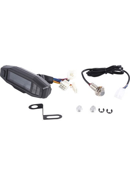 Evrensel Motosiklet Speedometre Takometre Yağ Göstergesi Hd Ekran Dijital Sayacı Gösterge Kümesi Dönüş Sinyal Işığı (C) (Yurt Dışından) fırsatları