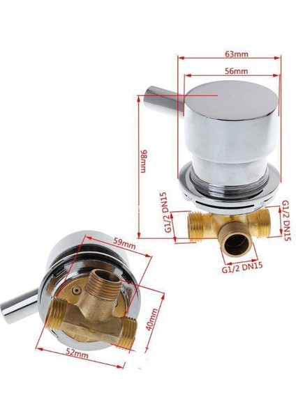 1/2inch Soğuk ve Sıcak Su Karıştırma Valfi Ayarlanabilir Soğuk Sıcak Mikser Sıcak ve Soğuk Su Kontrolörü Banyo Vardiyası Regülatörü (Yurt Dışından) indirimleri