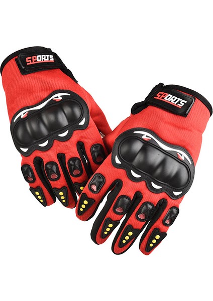 Motosiklet Tam Parmak Eldivenleri Erkekler Dokunmatik Ekran Açık Off-Road Spor Bisiklet Koruyucu Anti-Düşme Motosiklet Uzun Parmak Eldivenleri (Yurt Dışından)