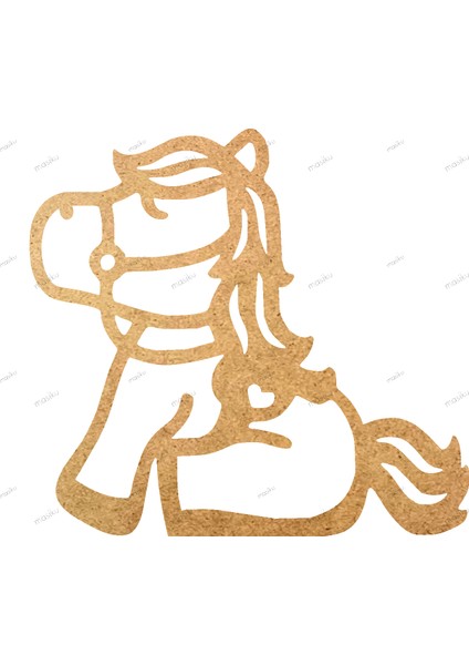 10'lu Paket Ahşap Duvar Dekoru - ST_00433 - 8 x 8 cm