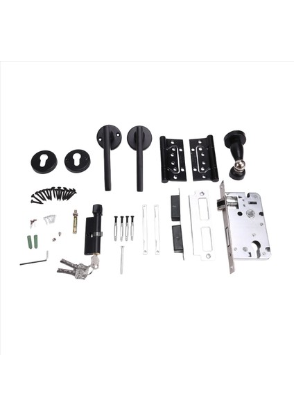 Güvenli ve Ekonomik Banyo Kapı Tığ Kilidi, Aile Yatak Odalarında Sessiz Kullanım Için Kurulumu Kolay Anahtar, Siyah (Yurt Dışından)