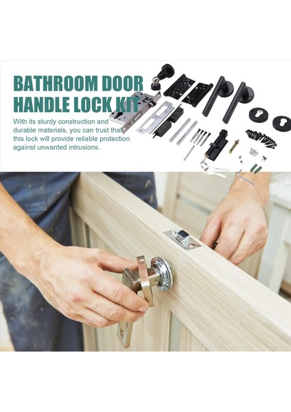 Güvenli ve Ekonomik Banyo Kapı Tığ Kilidi, Aile Yatak Odalarında Sessiz Kullanım Için Kurulumu Kolay Anahtar, Siyah (Yurt Dışından) fırsatları