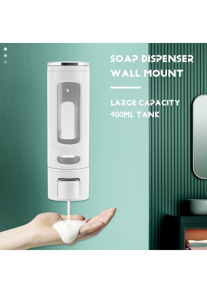 400ML Sabun Dispenser Duvar Montajı, Manuel El Şampuan Duş Jel Dispenser Losyon Konteyneri Banyo Mutfak Için (Yurt Dışından) fırsatları