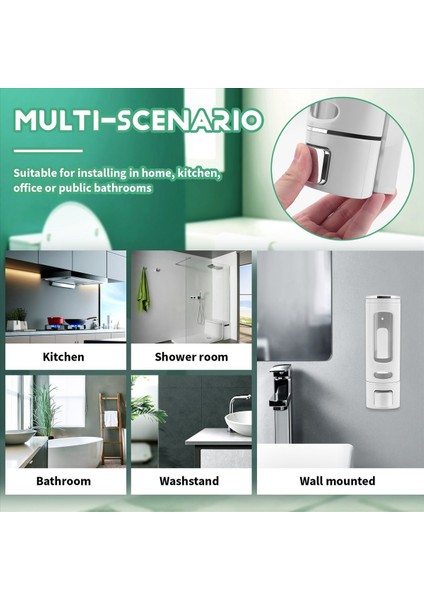 400ML Sabun Dispenser Duvar Montajı, Manuel El Şampuan Duş Jel Dispenser Losyon Konteyneri Banyo Mutfak Için (Yurt Dışından) indirimleri