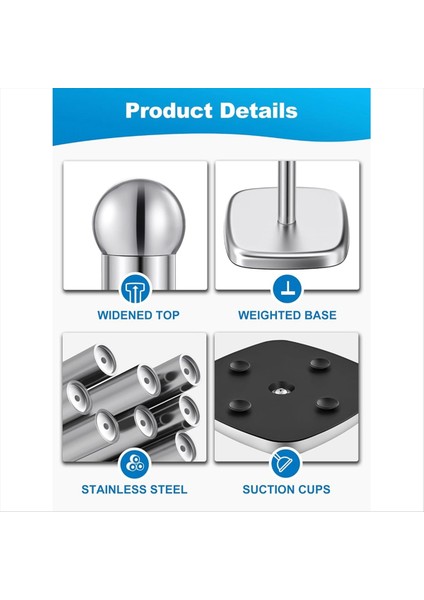 Tezgah Için Kağıt Havlu Tutucu, Vantuzlu Duran Mutfak Rulo Tutucu, Kaymaz Kağıt Havlu Standı (Yurt Dışından) fırsatları