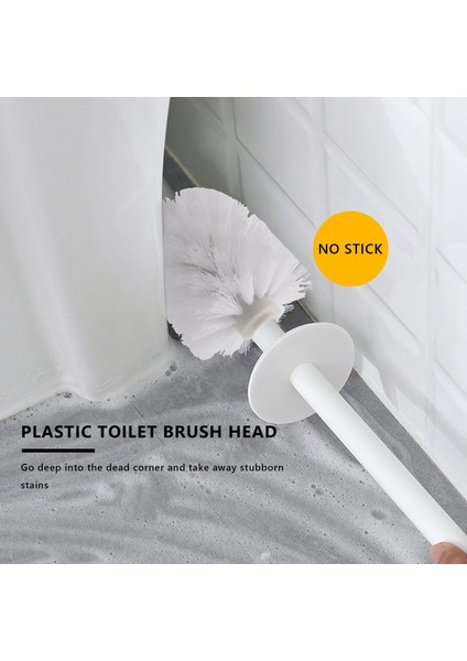 Yedek Yedek Banyo Aksesuarı Düz Plastik Tuvalet Temizlik Fırçaları Baş Tutucular Beyaz (2x Beyaz Kafalar) (Yurt Dışından) modelleri