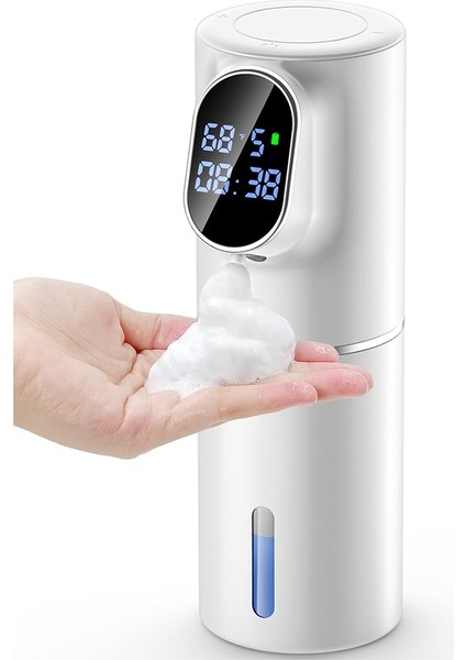 Otomatik Sabun Dağıtıcı 5 Seviyeli Ayar Ipx6 Suya Dayanıklı Köpük Sabun Dispenser LED Zaman ve Sıcaklık Ekranı (Yurt Dışından)