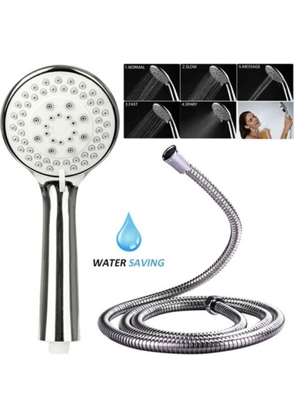 Duş Başlığı Çok Fonksiyonlu Duş Başlığı El Duş Başlığı Su Tasarruf Kemeri 1.5m Hortum (Yurt Dışından) modelleri