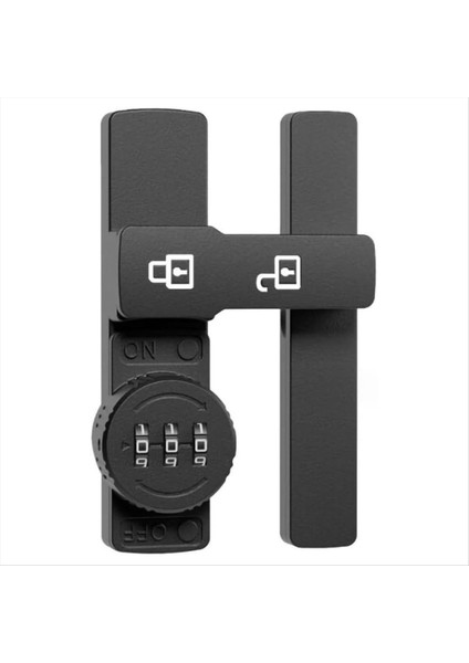 180 Derece Barn Kapı Kilidi Mandal Floresan Güvenli Evinizi Kolayca Takım Anahtarsız Giriş Çinko Alaşım Mat Siyah (Yurt Dışından)