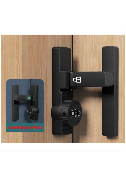 180 Derece Barn Kapı Kilidi Mandal Floresan Güvenli Evinizi Kolayca Takım Anahtarsız Giriş Çinko Alaşım Mat Siyah (Yurt Dışından) indirimleri
