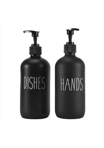 Sabun Dispenser Seti 2 Paketi, Bulaşık Sabun Dağıtıcı ve Pompa (Siyah) ile 16 Oz Cam Sabun Dağıtıcı Içerir (Yurt Dışından) fırsatları