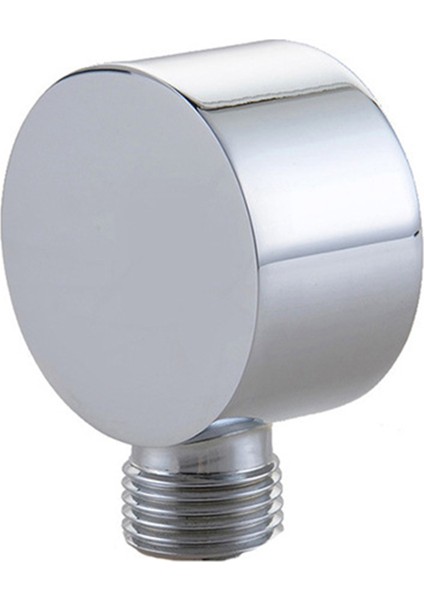 Duvar Tedarik Dirsek, Pirinç Yuvarlak Duvar Montajı Duş Hortum Konnektörü Aksesuarları G1/2 Inç Duş Için Su Çıkışı - Gümüş (Yurt Dışından)