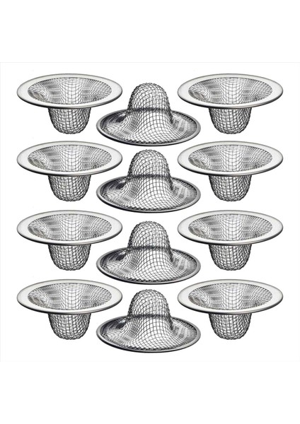 12PCS 2.125 Inç Üst / 1inch Sepet Efsanesi Düzenli Drenaj Sayacı Saç Saç Yakalayıcı Banyo Lavabosu, Yardımcı, Slop, Çamaşır, Rv (Yurt Dışından)