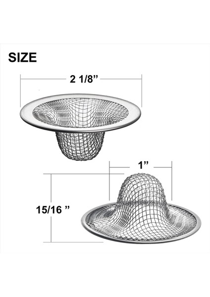 12PCS 2.125 Inç Üst / 1inch Sepet Efsanesi Düzenli Drenaj Sayacı Saç Saç Yakalayıcı Banyo Lavabosu, Yardımcı, Slop, Çamaşır, Rv (Yurt Dışından) fırsatları