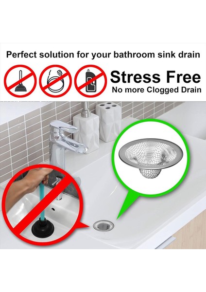 12PCS 2.125 Inç Üst / 1inch Sepet Efsanesi Düzenli Drenaj Sayacı Saç Saç Yakalayıcı Banyo Lavabosu, Yardımcı, Slop, Çamaşır, Rv (Yurt Dışından) indirimleri