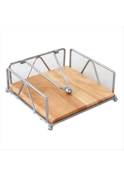 Masif Ahşap Doku Tutucu Ana Sayfa Peçete Konteyneri Hotel Restoran Dekorasyonu Için Altın Metal Peçete Doku Kılıfı, D (Yurt Dışından)