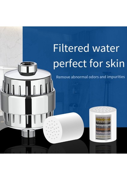Duş Filtresi, 20 Aşamalı Filtrelenmiş Duş Başlığı Sert Su Için, 2 Değiştirilebilir Kartuşlu Duş Başlığı Filtresi (Yurt Dışından) fırsatları