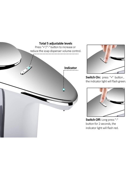 Otomatik Sabun Dispenser Kompakt Sensör Pompası Ayarlanabilir Sabun Dağıtım Hacim Kontrol Pili Mutfak, Banyo Için 17 OZ/500ML ile Çalıştırıldı (Yurt Dışından) fırsatları
