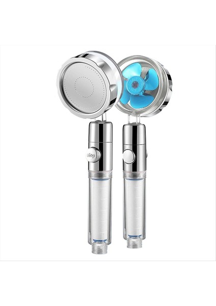 Süper Şarjlı Duş Kafa Duş Başlığı Yüksek Basınçlı Duş Seti Süper Turbo Duş 3 Sprey Modları Mavi (Yurt Dışından)