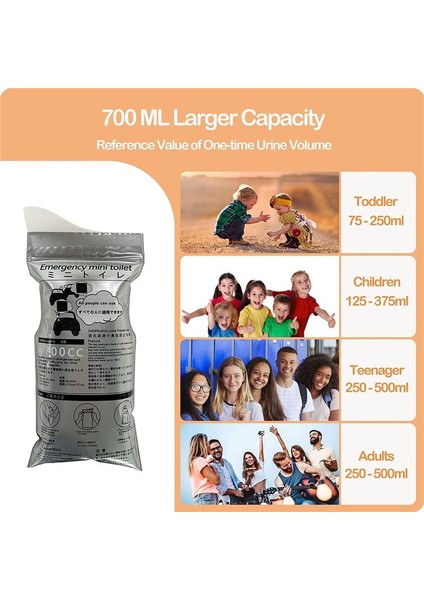 20 Adet Tek Kullanımlık Pisuar Çantalar, Kamp Için 700ML Acil Mini Tuvalet, Reçel Için Reçel, Idrar Çantası Çubuk Çantaları Seyahat Pisuarları Seyahat (Yurt Dışından) fiyatları