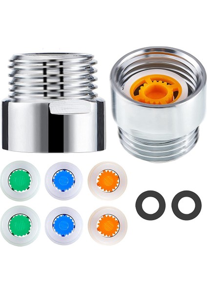 Banyo Tasarrufu Için 8 Adet Duş Akışı Azaltıcı Sınırlayıcı Seti, Su Kısıtlayıcısı, 1/2 Inç Iplik Boyutu 4, 6 ve 9 L/dk (Yurt Dışından)