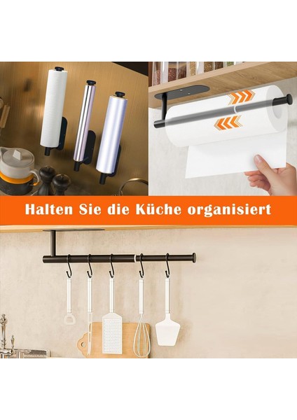 Havlu Rayı Banyo ve Mutfak Için Yapıştırma Için Sondajlı Havlu Rayı, Duvarda Çay Havlu Tutucu, Siyah (Yurt Dışından) fiyatları