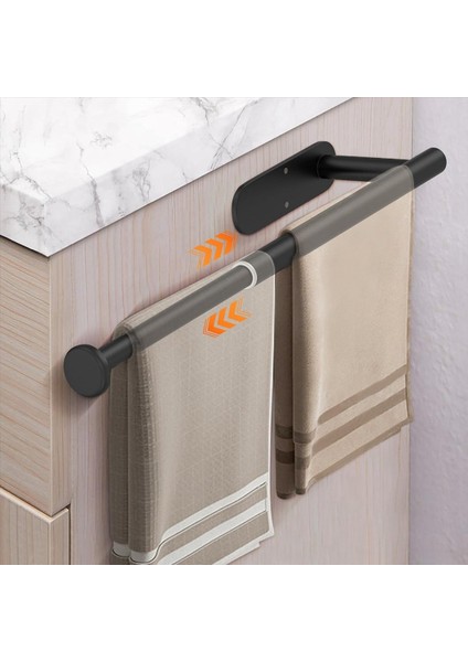 Havlu Rayı Banyo ve Mutfak Için Yapıştırma Için Sondajlı Havlu Rayı, Duvarda Çay Havlu Tutucu, Siyah (Yurt Dışından) modelleri