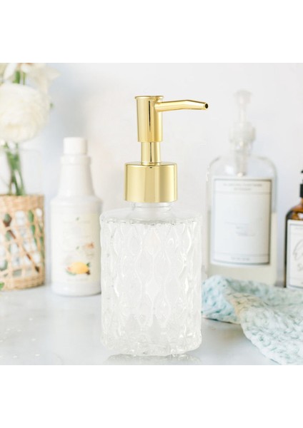 Çok Amaçlı Mesa Sabun Dağıtıcı Temizlenmesi Kolay Cam Sabun Pompası Dispenser Mutfak ve Banyo Için Mükemmel (Altın) (Yurt Dışından) fiyatları
