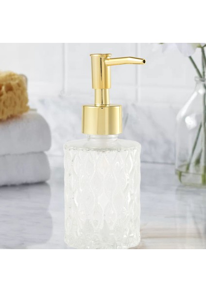 Çok Amaçlı Mesa Sabun Dağıtıcı Temizlenmesi Kolay Cam Sabun Pompası Dispenser Mutfak ve Banyo Için Mükemmel (Altın) (Yurt Dışından) modelleri