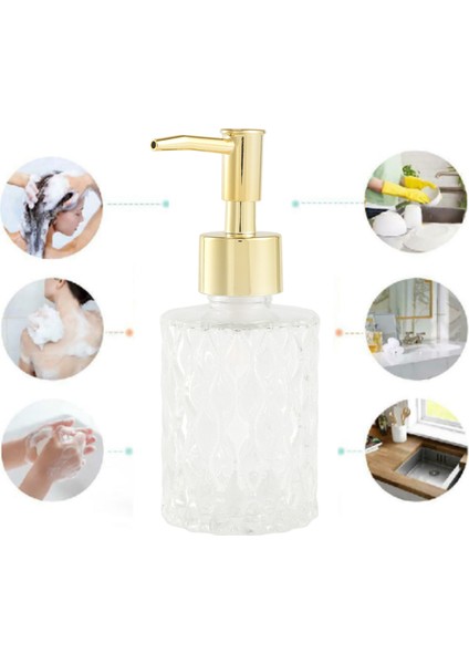 Çok Amaçlı Mesa Sabun Dağıtıcı Temizlenmesi Kolay Cam Sabun Pompası Dispenser Mutfak ve Banyo Için Mükemmel (Altın) (Yurt Dışından) fırsatları