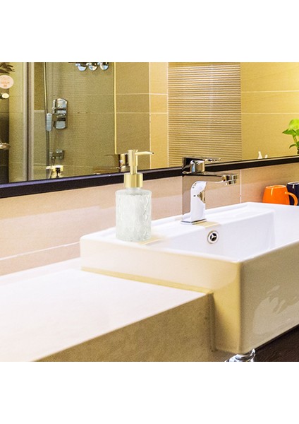 Çok Amaçlı Mesa Sabun Dağıtıcı Temizlenmesi Kolay Cam Sabun Pompası Dispenser Mutfak ve Banyo Için Mükemmel (Altın) (Yurt Dışından) indirimleri