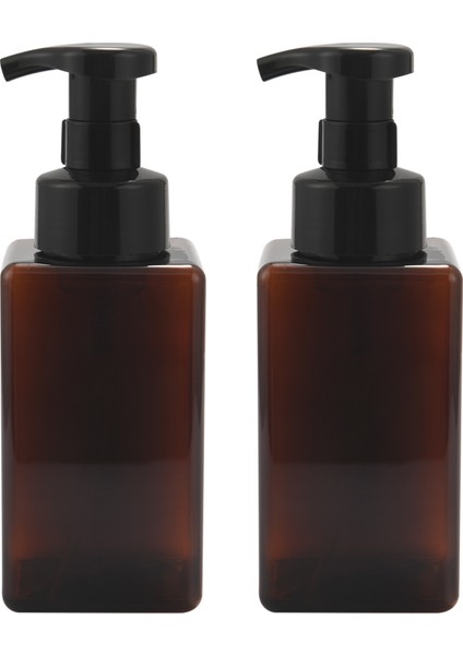 2 Paket Köpük Sabunu Dispenser 15 Oz Doldurulabilir Köpük Sıvı El Sabunu Boş Plastik Pompa Şişesi Konteyner - Kahverengi 450ML (Yurt Dışından)
