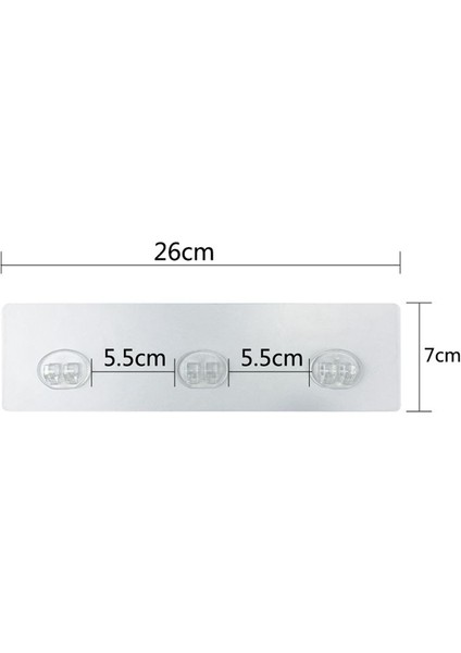 20PCS Duş Yapışkan Replasmanı, Sondaj Güçlü Çubuk Şeffaf Dikdörtgen Duş Raf Yapıştırıcısı (Yurt Dışından)