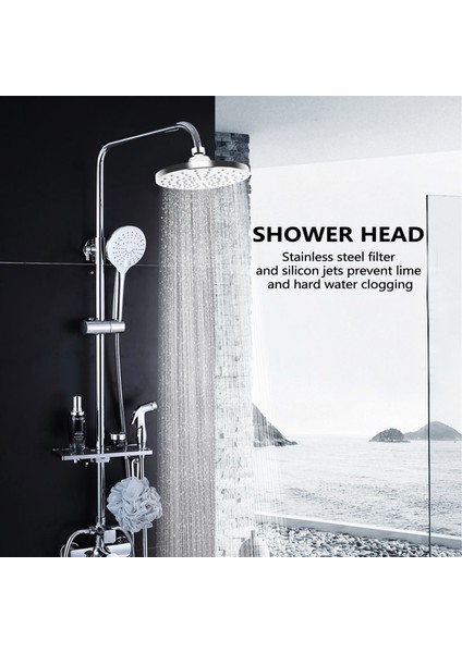 Duş Başlığı 6 Inç Sil Anti-Tutuk Önleyici Sabit Yağmur Duş Başlığı Yağışı Sprey Rahatlama ve Spa Yüksek Su Basıncı ve Akış Döner Balo I (Gümüş) (Yurt Dışından) fırsatları