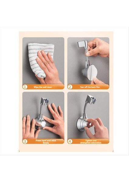 Punch Serbest Duş Başlığı Tutucu Braketler Duş Başlık Desteği Banyo Aksesuarları Için Ayarlanabilir Emme Kupası Banyosu (Yurt Dışından) fırsatları