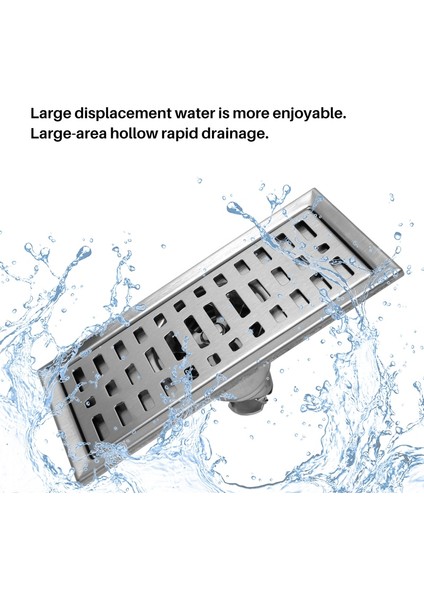 Büyük Traffik Paslanmaz Çelik Banyo Duş Kare Atık Atıkları Grahi Sıhhi 20CM X10CM Zemin Tahliye (Yurt Dışından) modelleri