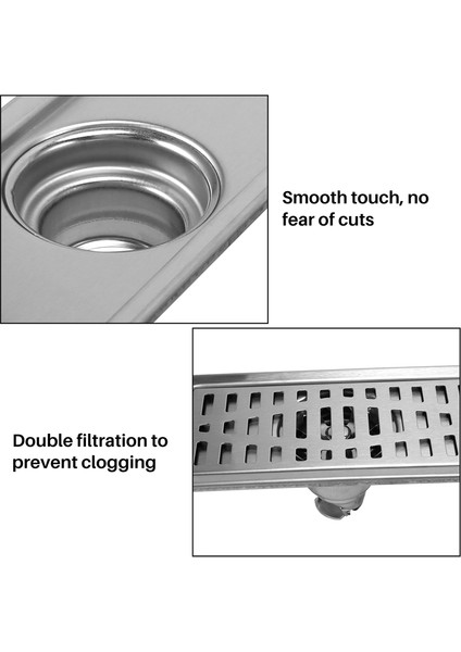 Büyük Traffik Paslanmaz Çelik Banyo Duş Kare Atık Atıkları Grahi Sıhhi 20CM X10CM Zemin Tahliye (Yurt Dışından) indirimleri