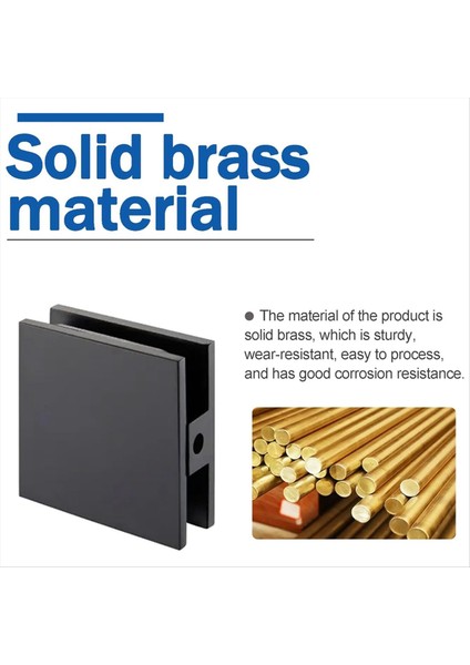 Pirinç Cam Kelepçesi, Cam Delik Sabit Panel U-Clamp, 5/16 Inç Ila 1/2in Için Banyo Için Kare Ekran Kapı Donanımı, Chrome (Yurt Dışından) fiyatları