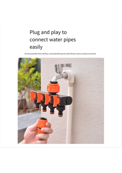 Açık/kapalı 4 Yollu Valf Konnektörü, Açık Bahçeler ve Sebze Bahçeleri Için Uygun Çok Yönlü 4 Yönlü Musluk Dağıtıcı. (Yurt Dışından) indirimleri