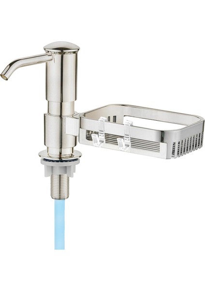Mutfak Lavabo Için Sabun Dağıtıcı, Sünger Tutucu ile Sabun Dağıtıcı Pompası, Karşı Abs Pompası Başlıkları Gümüş (Yurt Dışından)