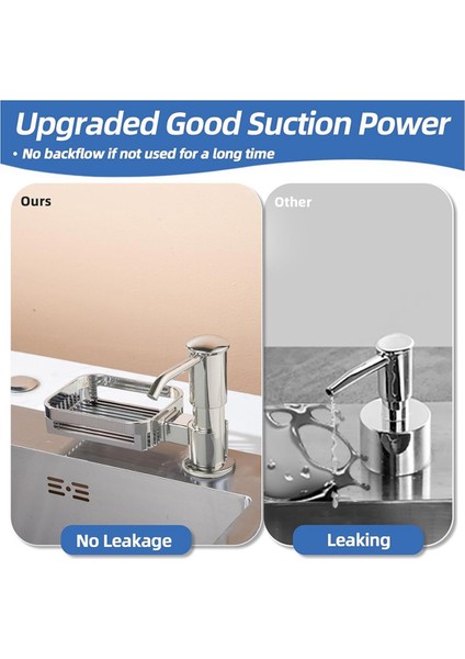 Mutfak Lavabo Için Sabun Dağıtıcı, Sünger Tutucu ile Sabun Dağıtıcı Pompası, Karşı Abs Pompası Başlıkları Gümüş (Yurt Dışından) fiyatları