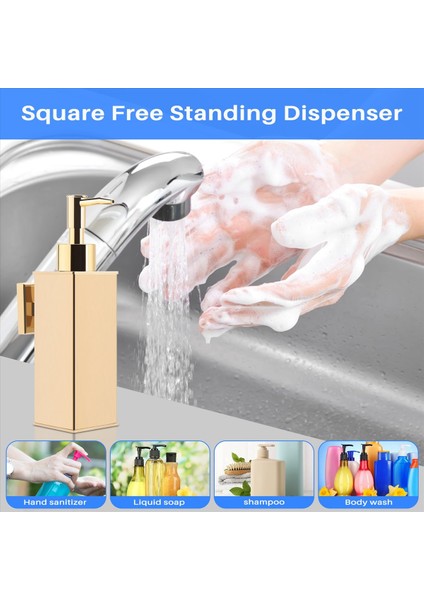 Sıvı Sabun Dispenser Banyo Duvarı Monte Altın Duş Jel Deterjan Şampuan Şişe Mutfak Otel Evi (Yurt Dışından) fırsatları