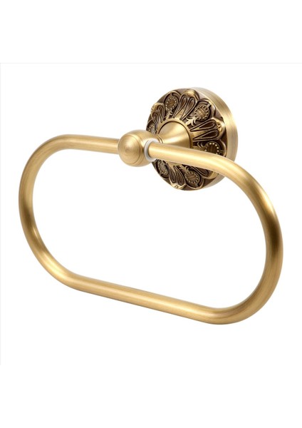 Antika Havlu Yüzük Vintage Pirinç Lüks Bronz Banyo Banyo Havlu Tutucular Duvar Monte Havlu Askı Banyo Aksesuar (Yurt Dışından)