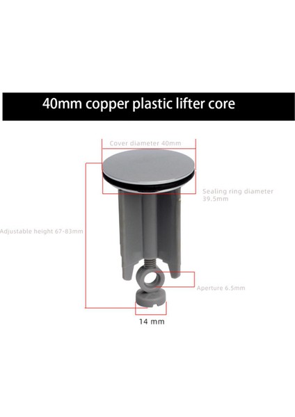 Evrensel Lavabo Fiş Banyo 40MM Pop-Up Tapa Tahliye Tapası Çıkarılabilir Ayarlanabilir Manuel Asansör Tahliye Tapası (Yurt Dışından) fiyatları