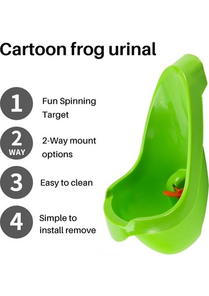 1 x Eğlenceli Pot Çocuk Kurbağa Şeklinde Urinal (Yeşil) (Yurt Dışından) indirimleri